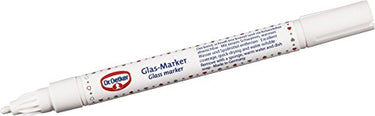 Dr. Oetker Glasmarker, Kunststoff, weiß/rot, 13 x 1,2 x 1,2 cm im Sale